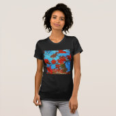 Square Foto - Rote Herbstblätter T-Shirt (Vorne ganz)
