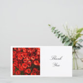 Square Foto - Rote Tulips Dankeskarte (Stehend Vorderseite)