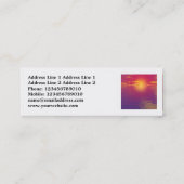 Square Foto - Sonnenaufgang/Sonnenuntergang Mini Visitenkarte (Rückseite)