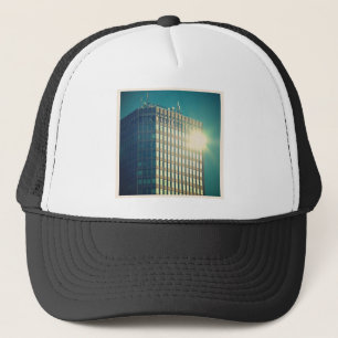 Square Foto - Sun auf einem Gebäude Truckerkappe