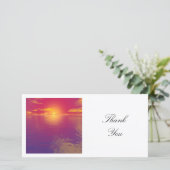 Square Foto - Sunset Dankeskarte (Stehend Vorderseite)