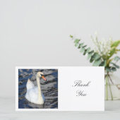 Square Foto - Swan Dankeskarte (Stehend Vorderseite)