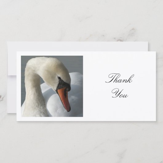 Square Foto - Swan Dankeskarte (Vorderseite)