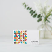 Square Foto (v2) - Abstrakt Geometric 110421v3 Visitenkarte (Stehend Vorderseite)