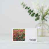 Square Foto (v2) - Bett von Red Tulips 01 Visitenkarte (Stehend Vorderseite)