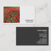 Square Foto (v2) - Bett von Red Tulips 02 Visitenkarte (Vorne/Hinten)