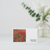 Square Foto (v2) - Bett von Red Tulips 02 Visitenkarte (Stehend Vorderseite)