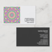 Square Foto (v2) - Farbenfrohe Kaleidoskop 03 Visitenkarte (Vorne/Hinten)