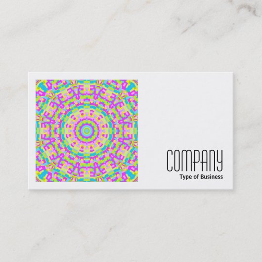 Square Foto (v2) - Farbenfrohe Kaleidoskop 03 Visitenkarte (Vorderseite)