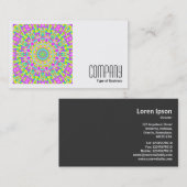 Square Foto (v2) - Farbenfrohe Kaleidoskop 05 Visitenkarte (Vorne/Hinten)