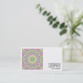 Square Foto (v2) - Farbenfrohe Kaleidoskop 05 Visitenkarte (Stehend Vorderseite)
