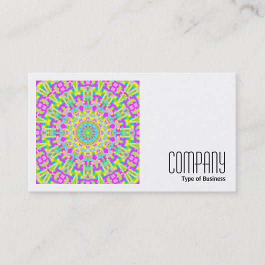 Square Foto (v2) - Farbenfrohe Kaleidoskop 05 Visitenkarte (Vorderseite)