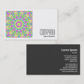 Square Foto (v2) - Farbenfrohe Kaleidoskop 07 Visitenkarte (Vorne/Hinten)