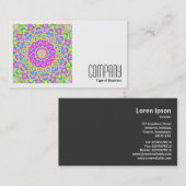 Square Foto (v2) - Farbenfrohe Kaleidoskop 08 Visitenkarte (Vorne/Hinten)