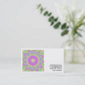 Square Foto (v2) - Farbenfrohe Kaleidoskop 08 Visitenkarte (Stehend Vorderseite)