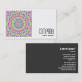 Square Foto (v2) - Farbenfrohe Kaleidoskop 09 Visitenkarte (Vorne/Hinten)