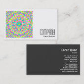 Square Foto (v2) - Farbiges Kaleidoskop 06 Visitenkarte (Vorne/Hinten)