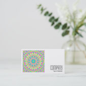 Square Foto (v2) - Farbiges Kaleidoskop 06 Visitenkarte (Stehend Vorderseite)