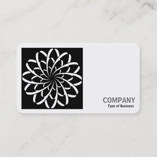 Square Foto (v2) - Geometrische Blume 02 Visitenkarte (Vorderseite)