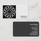 Square Foto (v2) - Geometrische Blume 02 Visitenkarte (Vorne/Hinten)