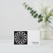 Square Foto (v2) - Geometrische Blume 02 Visitenkarte (Stehend Vorderseite)