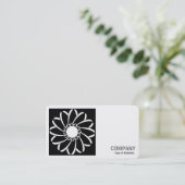 Square Foto (v2) - Geometrische Blume Visitenkarte (Stehend Vorderseite)