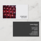 Square Foto (v2) - glühende Tastatur Visitenkarte (Vorne/Hinten)