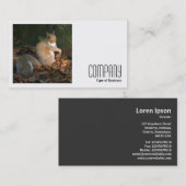 Square Foto (v2) - Graues Eichhörnchen Visitenkarte (Vorne/Hinten)