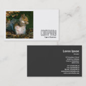 Square Foto (v2) - Graues Eichhörnchen Visitenkarte (Vorne/Hinten)