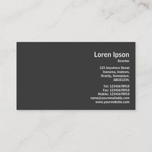 Square Foto (v2) - Graues Eichhörnchen Visitenkarte (Rückseite)