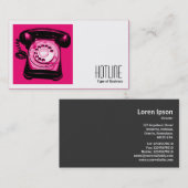 Square Foto (v2) - Hotline Crimson Red Visitenkarte (Vorne/Hinten)