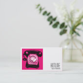 Square Foto (v2) - Hotline Crimson Red Visitenkarte (Stehend Vorderseite)