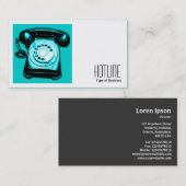 Square Foto (v2) - Hotline Cyan Visitenkarte (Vorne/Hinten)