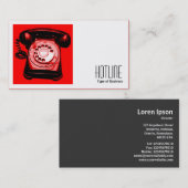 Square Foto (v2) - Hotline Red Visitenkarte (Vorne/Hinten)