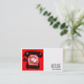Square Foto (v2) - Hotline Red Visitenkarte (Stehend Vorderseite)