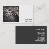 Square Foto (v2) - Magnolia Tree in Blossom 01 Visitenkarte (Vorne/Hinten)