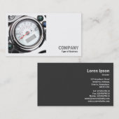 Square Foto (v2) - Motorrad-Geschwindigkeitsmesser Visitenkarte (Vorne/Hinten)