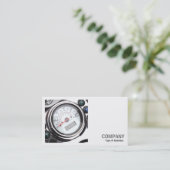 Square Foto (v2) - Motorrad-Geschwindigkeitsmesser Visitenkarte (Stehend Vorderseite)