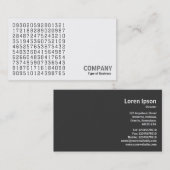 Square Foto (v2) - Random-Nummern Visitenkarte (Vorne/Hinten)