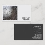 Square Foto (v2) - Regen auf einem Fenster Visitenkarte (Vorne/Hinten)