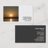 Square Foto (v2) - Sonnenuntergang über Cardiff Ba Visitenkarte (Vorne/Hinten)