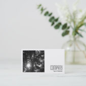 Square Foto (v2) - Sun Through Trees B&W Visitenkarte (Stehend Vorderseite)