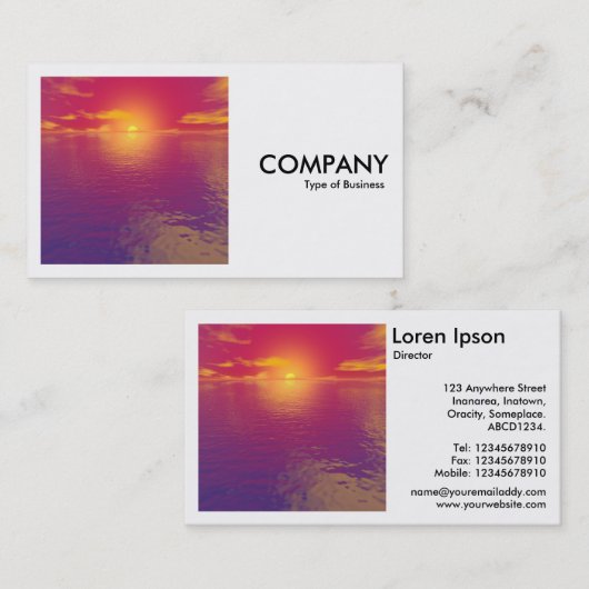 Square Foto (v2) - Sunrise Sunset Visitenkarte (Vorne/Hinten)