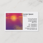 Square Foto (v2) - Sunrise Sunset Visitenkarte (Rückseite)