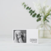 Square Foto (v2) - Swan B&W Visitenkarte (Stehend Vorderseite)