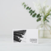 Square Foto (v2) - Tastatur, B&W Visitenkarte (Stehend Vorderseite)