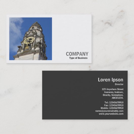 Square Foto (v2) - Uhrturm Visitenkarte (Vorne/Hinten)
