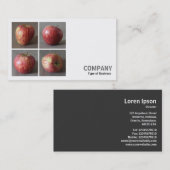 Square Foto (v2) - Vier Äpfel Visitenkarte (Vorne/Hinten)