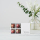 Square Foto (v2) - Vier Äpfel Visitenkarte (Stehend Vorderseite)
