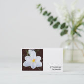 Square Foto (v2) - White Crocus Visitenkarte (Stehend Vorderseite)